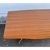 TAVOLO DESIGN PALISSANDRO MOBILI PERMANENTE CANTÙ ITALIA ANNI 60 VINTAGE OTTONE