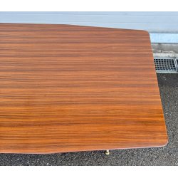 TAVOLO DESIGN PALISSANDRO MOBILI PERMANENTE CANTÙ ITALIA ANNI 60 VINTAGE OTTONE
