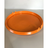 VASSOIO ROTONDO CERAMICA Casarte DESIGN Federico Simone SMALTO ARANCIONE '70