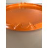 VASSOIO ROTONDO CERAMICA Casarte DESIGN Federico Simone SMALTO ARANCIONE '70
