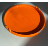 VASSOIO ROTONDO CERAMICA Casarte DESIGN Federico Simone SMALTO ARANCIONE '70