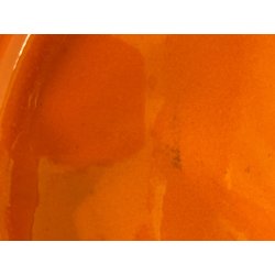 VASSOIO ROTONDO CERAMICA Casarte DESIGN Federico Simone SMALTO ARANCIONE '70