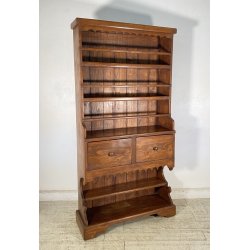 ANTICA PIATTAIA RUSTICA PIEMONTESE 1800/1900 LEGNO ABETE CREDENZA CONSOLLE EPOCA