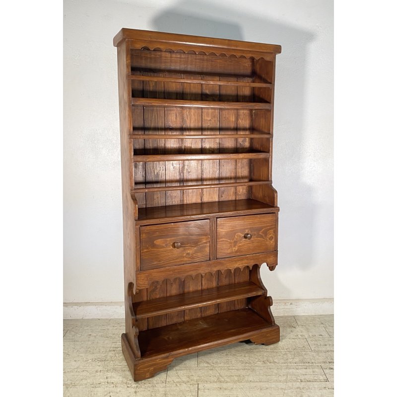ANTICA PIATTAIA RUSTICA PIEMONTESE 1800/1900 LEGNO ABETE CREDENZA CONSOLLE EPOCA