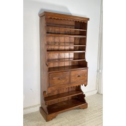 ANTICA PIATTAIA RUSTICA PIEMONTESE 1800/1900 LEGNO ABETE CREDENZA CONSOLLE EPOCA
