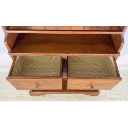 ANTICA PIATTAIA RUSTICA PIEMONTESE 1800/1900 LEGNO ABETE CREDENZA CONSOLLE EPOCA