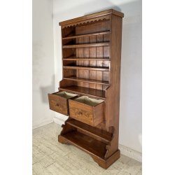 ANTICA PIATTAIA RUSTICA PIEMONTESE 1800/1900 LEGNO ABETE CREDENZA CONSOLLE EPOCA