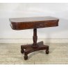 CONSOLLE TAVOLO LIBRO LEGNO MOGANO REGENCY 1800 INGLESE TAVOLINO GIOCO TABLE OLD