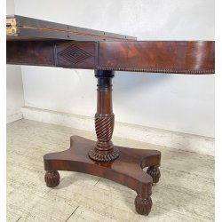 CONSOLLE TAVOLO LIBRO LEGNO MOGANO REGENCY 1800 INGLESE TAVOLINO GIOCO TABLE OLD
