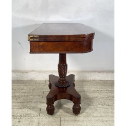CONSOLLE TAVOLO LIBRO LEGNO MOGANO REGENCY 1800 INGLESE TAVOLINO GIOCO TABLE OLD