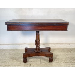 CONSOLLE TAVOLO LIBRO LEGNO MOGANO REGENCY 1800 INGLESE TAVOLINO GIOCO TABLE OLD