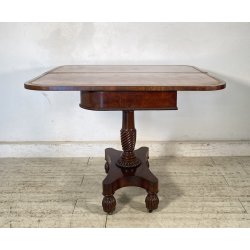 CONSOLLE TAVOLO LIBRO LEGNO MOGANO REGENCY 1800 INGLESE TAVOLINO GIOCO TABLE OLD