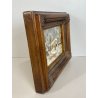 ANTICO QUADRO DIPINTO OLIO TAVOLA G. Viganò PAESAGGIO INVERNALE NEVICATA '900