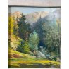 ANTICO QUADRO DIPINTO OLIO SU TAVOLA TULLIO GIOVENZANI VAL VIGEZZO EPOCA '900