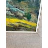 ANTICO QUADRO DIPINTO OLIO SU TAVOLA TULLIO GIOVENZANI VAL VIGEZZO EPOCA '900