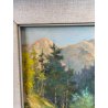 ANTICO QUADRO DIPINTO OLIO SU TAVOLA TULLIO GIOVENZANI VAL VIGEZZO EPOCA '900
