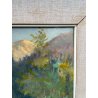 ANTICO QUADRO DIPINTO OLIO SU TAVOLA TULLIO GIOVENZANI VAL VIGEZZO EPOCA '900