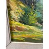 ANTICO QUADRO DIPINTO OLIO SU TAVOLA TULLIO GIOVENZANI VAL VIGEZZO EPOCA '900