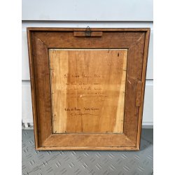 ANTICO QUADRO DIPINTO OLIO SU TAVOLA TULLIO GIOVENZANI VAL VIGEZZO EPOCA '900