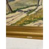 ANTICO QUADRO DIPINTO OLIO SU TELA J.A. MUSSLER 1938 PAESAGGIO MONUMENTO CADUTI