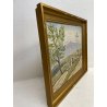 ANTICO QUADRO DIPINTO OLIO SU TELA J.A. MUSSLER 1938 PAESAGGIO MONUMENTO CADUTI