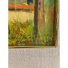 ANTICO QUADRO DIPINTO OLIO SU TAVOLA NELLO GIOVANNELLI LIVORNO 1960 PAESAGGIO