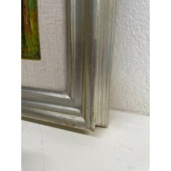 ANTICO QUADRO DIPINTO OLIO SU TAVOLA NELLO GIOVANNELLI LIVORNO 1960 PAESAGGIO