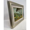 ANTICO QUADRO DIPINTO OLIO SU TAVOLA NELLO GIOVANNELLI LIVORNO 1960 PAESAGGIO