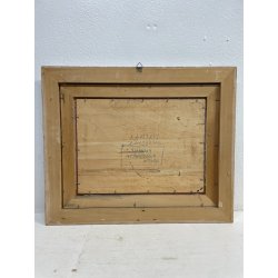 ANTICO QUADRO DIPINTO OLIO SU TAVOLA NELLO GIOVANNELLI LIVORNO 1960 PAESAGGIO