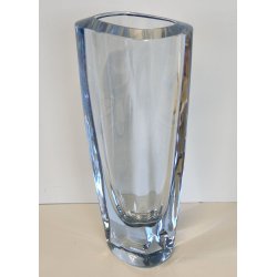 GRANDE VASO VETRO Strömbergshyttan SVEZIA DESIGN MID CENTURY MODERN BLU GHIACCIO