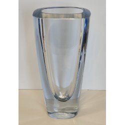 GRANDE VASO VETRO Strömbergshyttan SVEZIA DESIGN MID CENTURY MODERN BLU GHIACCIO