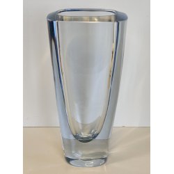 GRANDE VASO VETRO Strömbergshyttan SVEZIA DESIGN MID CENTURY MODERN BLU GHIACCIO