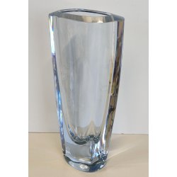 GRANDE VASO VETRO Strömbergshyttan SVEZIA DESIGN MID CENTURY MODERN BLU GHIACCIO
