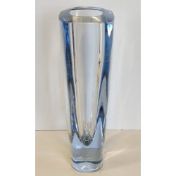 GRANDE VASO VETRO Strömbergshyttan SVEZIA DESIGN MID CENTURY MODERN BLU GHIACCIO