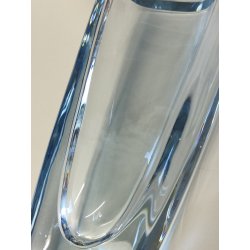 GRANDE VASO VETRO Strömbergshyttan SVEZIA DESIGN MID CENTURY MODERN BLU GHIACCIO