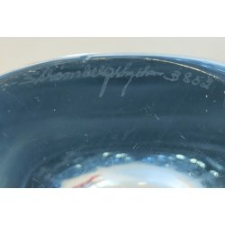 GRANDE VASO VETRO Strömbergshyttan SVEZIA DESIGN MID CENTURY MODERN BLU GHIACCIO
