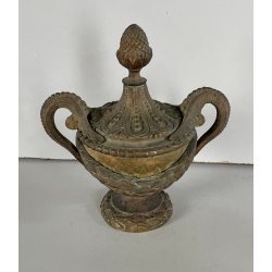 antico CASSOLETTE VASO RICOPERTO bronzo dorato EPOCA '800 NAPOLEONE III FRANCE
