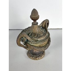 antico CASSOLETTE VASO RICOPERTO bronzo dorato EPOCA '800 NAPOLEONE III FRANCE