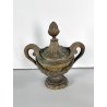 antico CASSOLETTE VASO RICOPERTO bronzo dorato EPOCA '800 NAPOLEONE III FRANCE