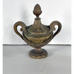 antico CASSOLETTE VASO RICOPERTO bronzo dorato EPOCA '800 NAPOLEONE III FRANCE