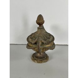 antico CASSOLETTE VASO RICOPERTO bronzo dorato EPOCA '800 NAPOLEONE III FRANCE