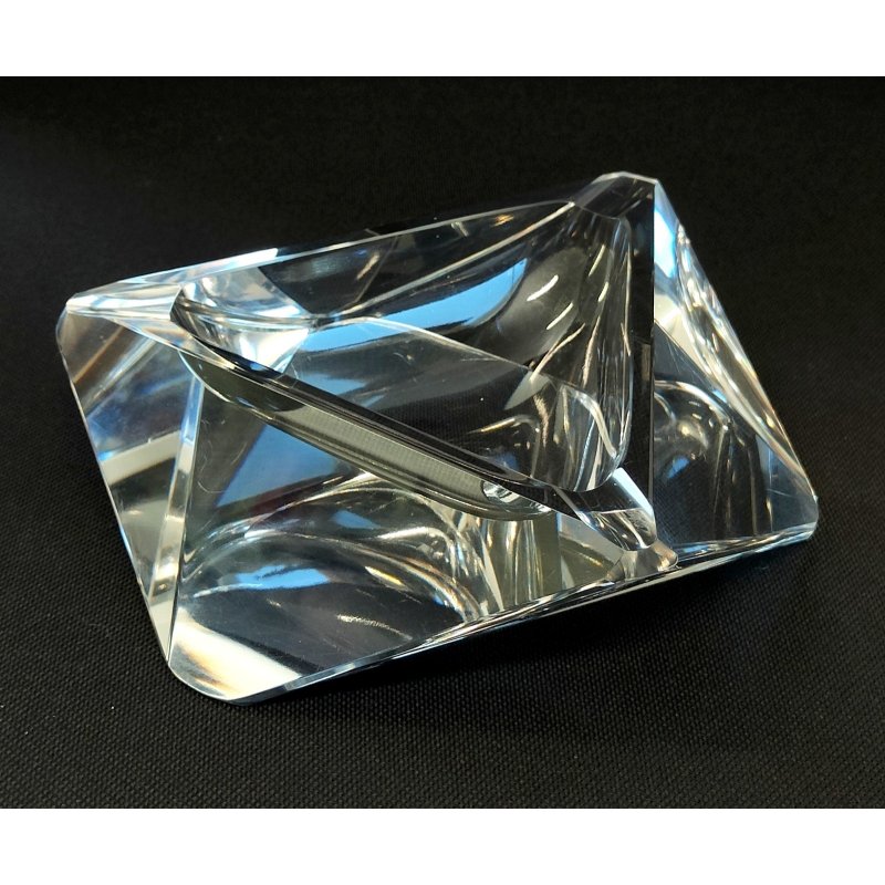 POSACENERE VETRO SFACCETTATO svuota tasche DESIGN a PRISMA Vintage Vide Poche