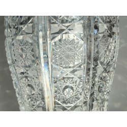 GRANDE VASO VETRO CRISTALLO BOEMIA DESIGN MID CENTURY MODERN ø 21,5 x 32 cm/h