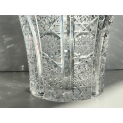 GRANDE VASO VETRO CRISTALLO BOEMIA DESIGN MID CENTURY MODERN ø 21,5 x 32 cm/h