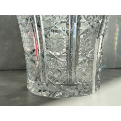 GRANDE VASO VETRO CRISTALLO BOEMIA DESIGN MID CENTURY MODERN ø 21,5 x 32 cm/h