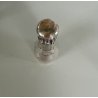vecchia BOTTIGLIA CHAMPAGNE DECORATIVA vintage METALLO ARGENTATO firmata h 18,8
