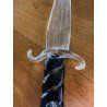vecchio PUGNALE o DAGA VETRO di MURANO decorativa FERMACARTE scrivania h 27 cm