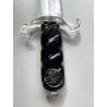 vecchio PUGNALE o DAGA VETRO di MURANO decorativa FERMACARTE scrivania h 27 cm