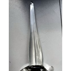 vecchio PUGNALE o DAGA VETRO di MURANO decorativa FERMACARTE scrivania h 27 cm