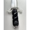 vecchio PUGNALE o DAGA VETRO di MURANO decorativa FERMACARTE scrivania h 27 cm